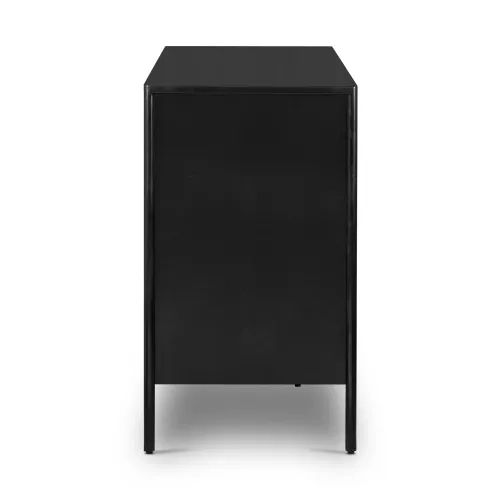 Four Hands Soto 8 Drawer Dresser Black | Gracious Style intended for The craftsmanship behind Soto's black dresser design and functionality