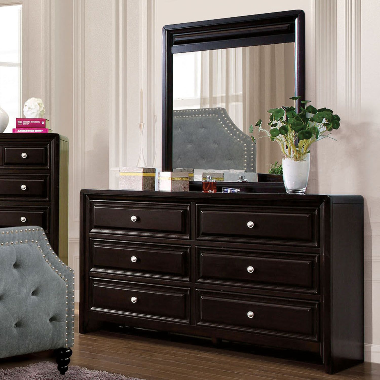 Free Shipping! Furniture Of America Alderson 2-Piece Wooden Dresser And ... with Furniture Of America Cheston Wood 2-Piece Dresser With Mirror In Brown Cherry