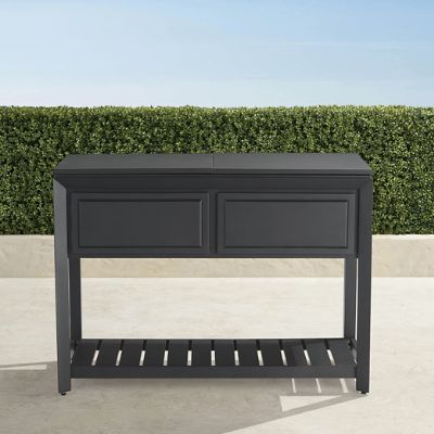 Frontgate Resort Newport Console With Beverage Tub &amp; Storage Shelf In ... regarding Mastering the Newport 3 Shelf Console for Stylish Storage
