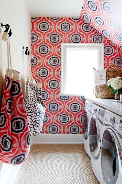 Fun Wallpaper For Laundry Room - Wallpapersafari intended for Transforming Your Laundry Room with Bold Wallpaper