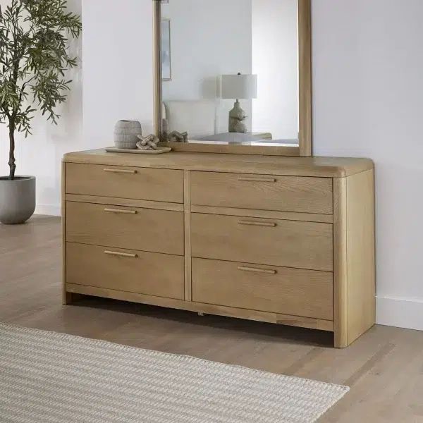 Furano Six Drawer Ash Wood Dresser - Kfrooms intended for Maximizing Storage Solutions with Six-Drawer Dressers