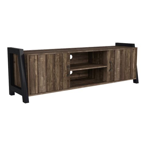 Furniture Of America Acres Farmhouse Wood 6-Shelf Tv Console In Brown ... for Furniture Of America Acres Farmhouse Wood 6-Shelf Tv Console In Brown