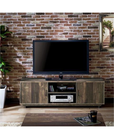 Furniture Of America Kenzie Rustic 62 | Oak Tv Stand, Contemporary Tv ... within Furniture Of America Krella Wood Rustic 62-Inch Tv Stand In Reclaimed Oak