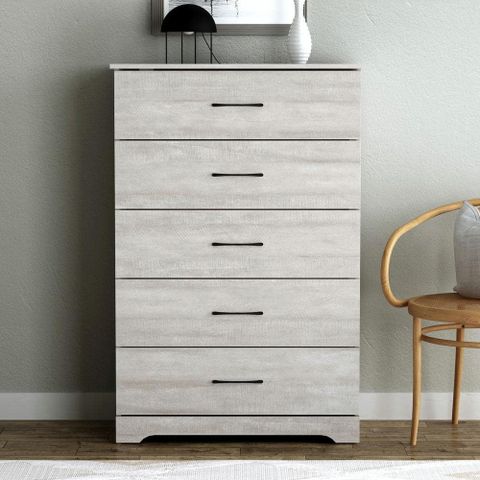 Galano Darsh 5-Drawer Dusty Gray Oak Chest Of Drawers (47.2 In. X 31.5 ... inside Urban Place 5-Drawer Dresser, Dove Gray