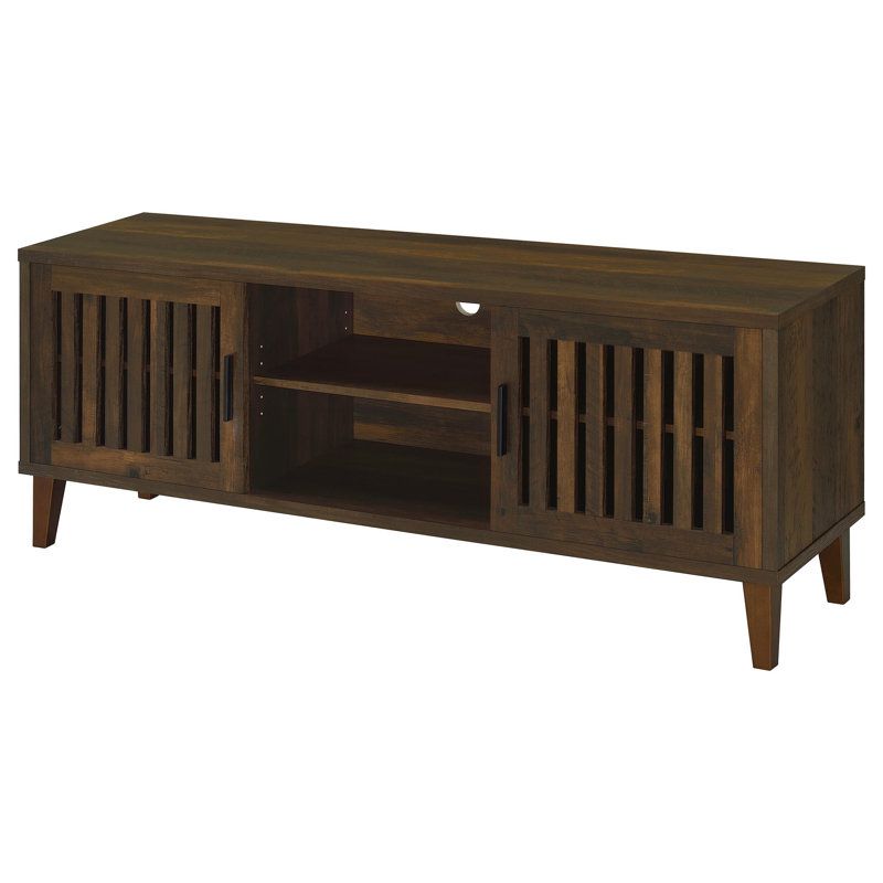 George Oliver Mahala 2-Door Engineered Wood 60&amp;Quot; Tv Stand Dark Pine ... throughout Sedona 2-Door Engineered Wood 60&quot; Tv Stand Dark Pine