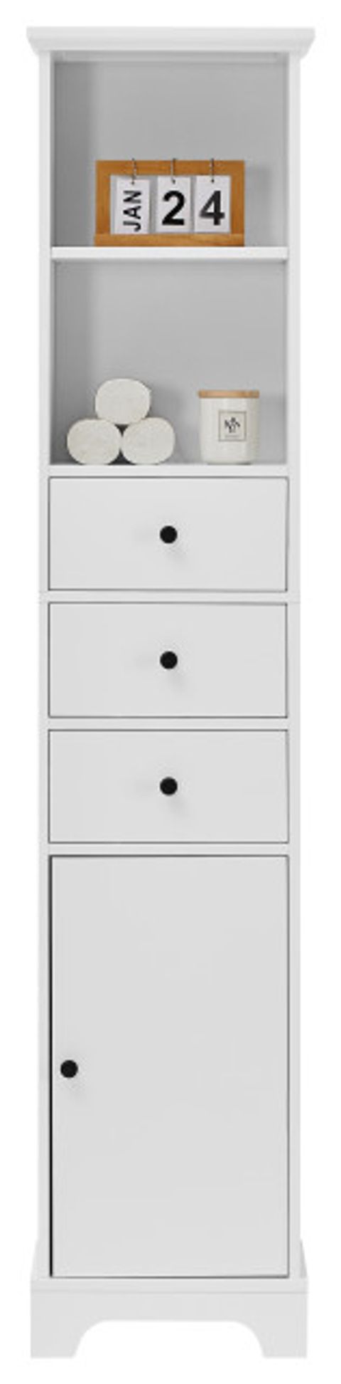 Gewnee Freestanding Storage Cabinet - Transitional - Bathroom Cabinets ... pertaining to Maximizing Your Living Space The Gewnee Tall Freestanding Cabinet Solution