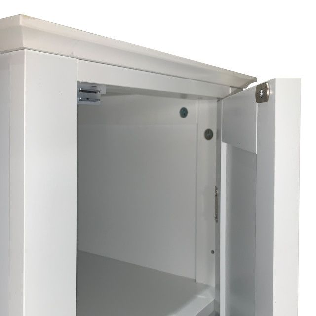 Gewnee Tall Narrow Tower Freestanding Cabinet - Transitional - Bathroom ... inside Gewnee Freestanding Tall Cupboard Storage Cabinet