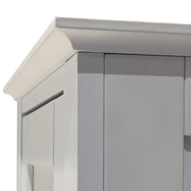 Gewnee Tall Narrow Tower Freestanding Cabinet - Transitional - Bathroom ... with Gewnee Freestanding Tall Cupboard Storage Cabinet
