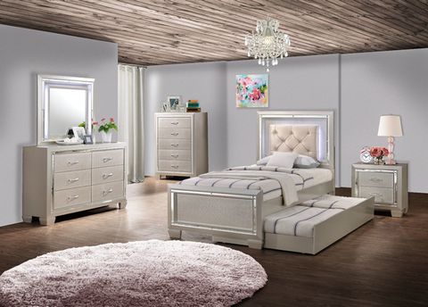Glamour Youth Full Platform 3-Piece Bedroom Set - Transitional ... with Exploring the History and Evolution of Glamour Youth Dresser Fashion