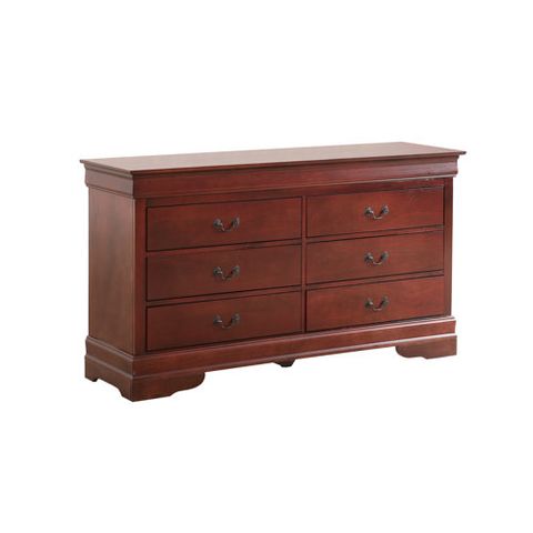 Glory Furniture Louis Phillipe 6 - Drawer Dresser & Reviews | Wayfair pertaining to The evolution of French provincial style in modern home furnishings