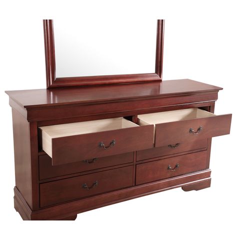 Glory Furniture Louis Phillipe 6 - Drawer Dresser & Reviews | Wayfair regarding The evolution of French provincial style in modern home furnishings
