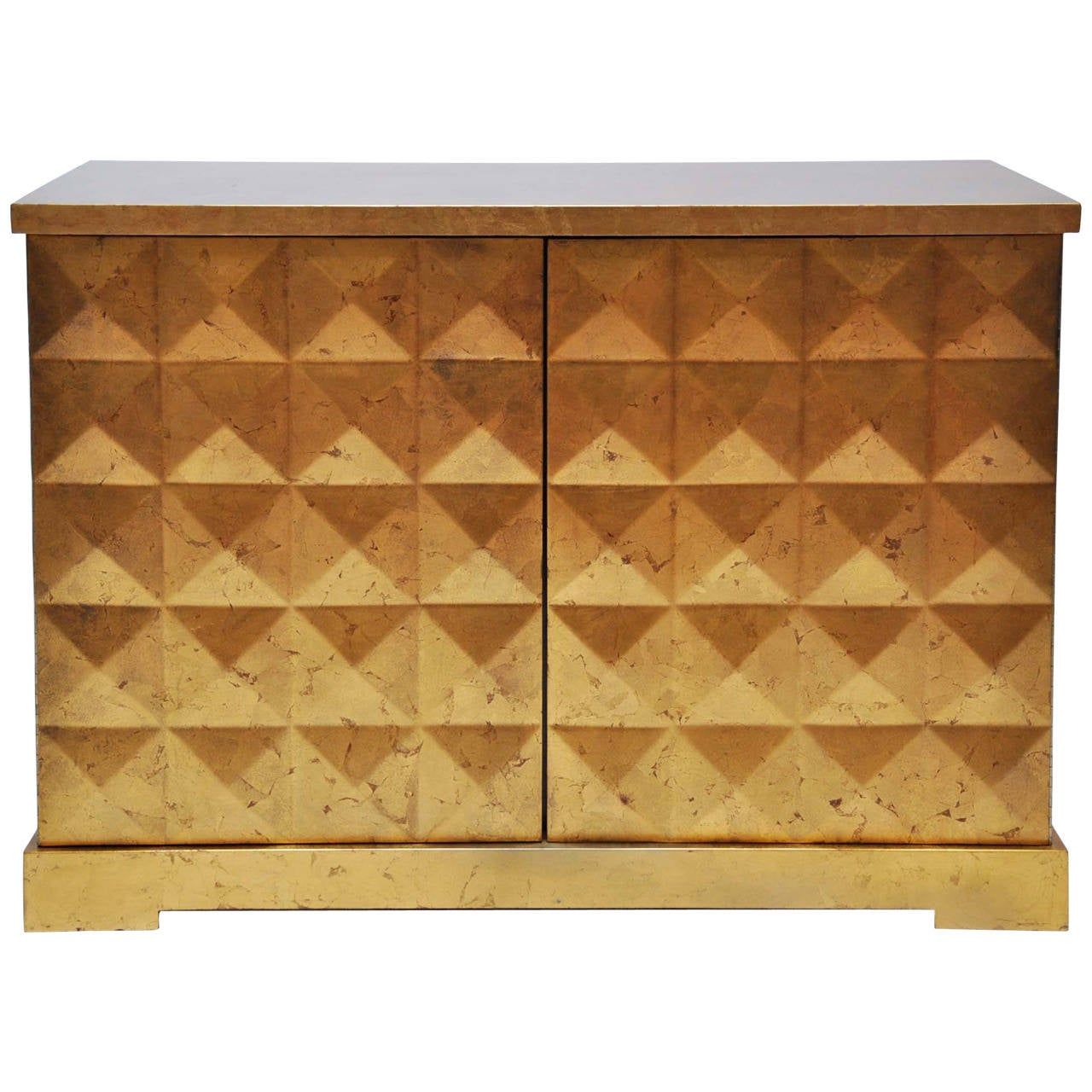 Gold Leaf &quot;Diamond&quot; Cabinet From Baker At 1Stdibs with regard to Gold Leaf Eight Drawer Cabinet