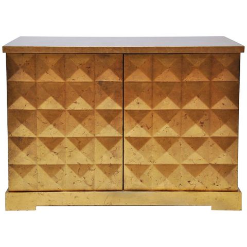 Gold Leaf "Diamond" Cabinet From Baker At 1Stdibs with regard to Gold Leaf Eight Drawer Cabinet