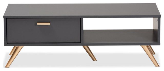 Goldsmith Modern Contemporary Dark Gray/Gold Coffee Table - Midcentury ... intended for Understanding the Appeal of Goldsmith Modern Contemporary Dark Gray Gold Dresser