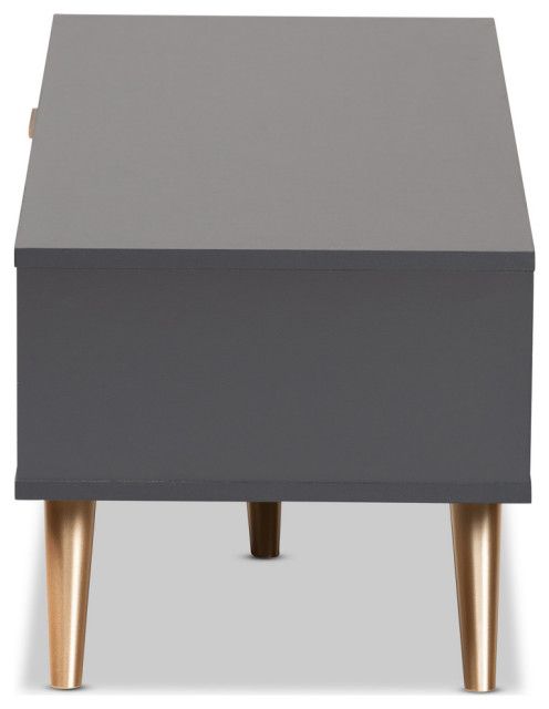 Goldsmith Modern Contemporary Dark Gray/Gold Coffee Table - Midcentury ... regarding Goldsmith Modern Contemporary Dark Gray/Gold Dresser