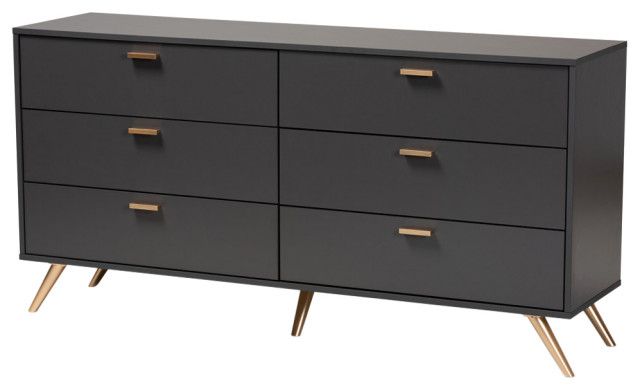 Goldsmith Modern Contemporary Dark Gray/Gold Dresser - Midcentury ... with Understanding the Appeal of Goldsmith Modern Contemporary Dark Gray Gold Dresser