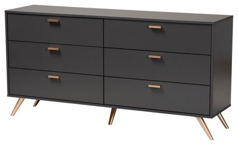 Goldsmith Modern Contemporary Dark Gray/Gold Dresser - Midcentury ... with Understanding the Appeal of Goldsmith Modern Contemporary Dark Gray Gold Dresser