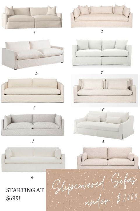 Gorgeous Slipcovered Sofas Under $2000 - Pretty Real throughout Sofas And Sectionals Under $2,000