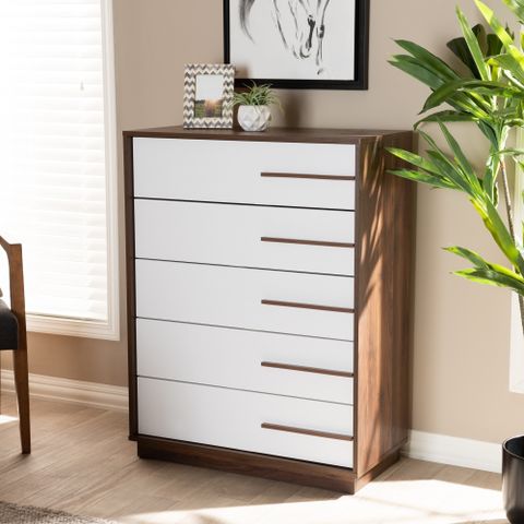 Graceland Mid-Century Modern Transitional Walnut Brown Finished Wood 6 ... inside Understanding the Craftsmanship of the Tabitha Mid-Century Modern Multicolor Wood 6-Drawer Chest