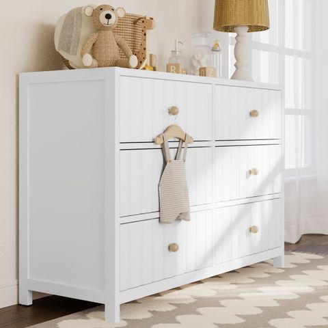 Graco Teddi 6 Drawer Double Dresser, White - Transitional - Kids Dressers And Armoires - By ... for Cocora 6 Drawer Double Dresser, White