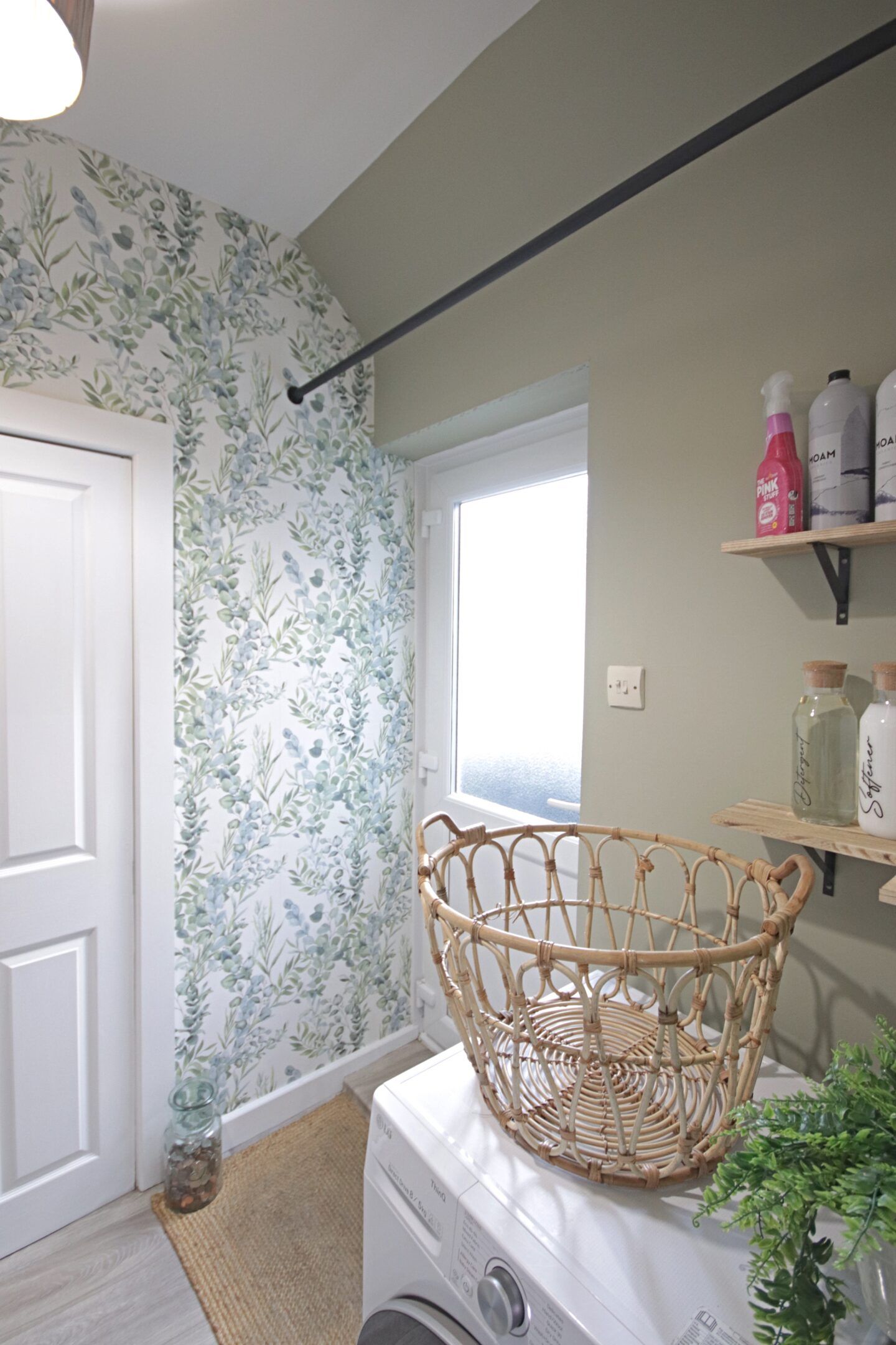 Green Laundry Room Makeover - Makes, Bakes And Decor regarding Your Cat's Guide to a Cozy Laundry Space
