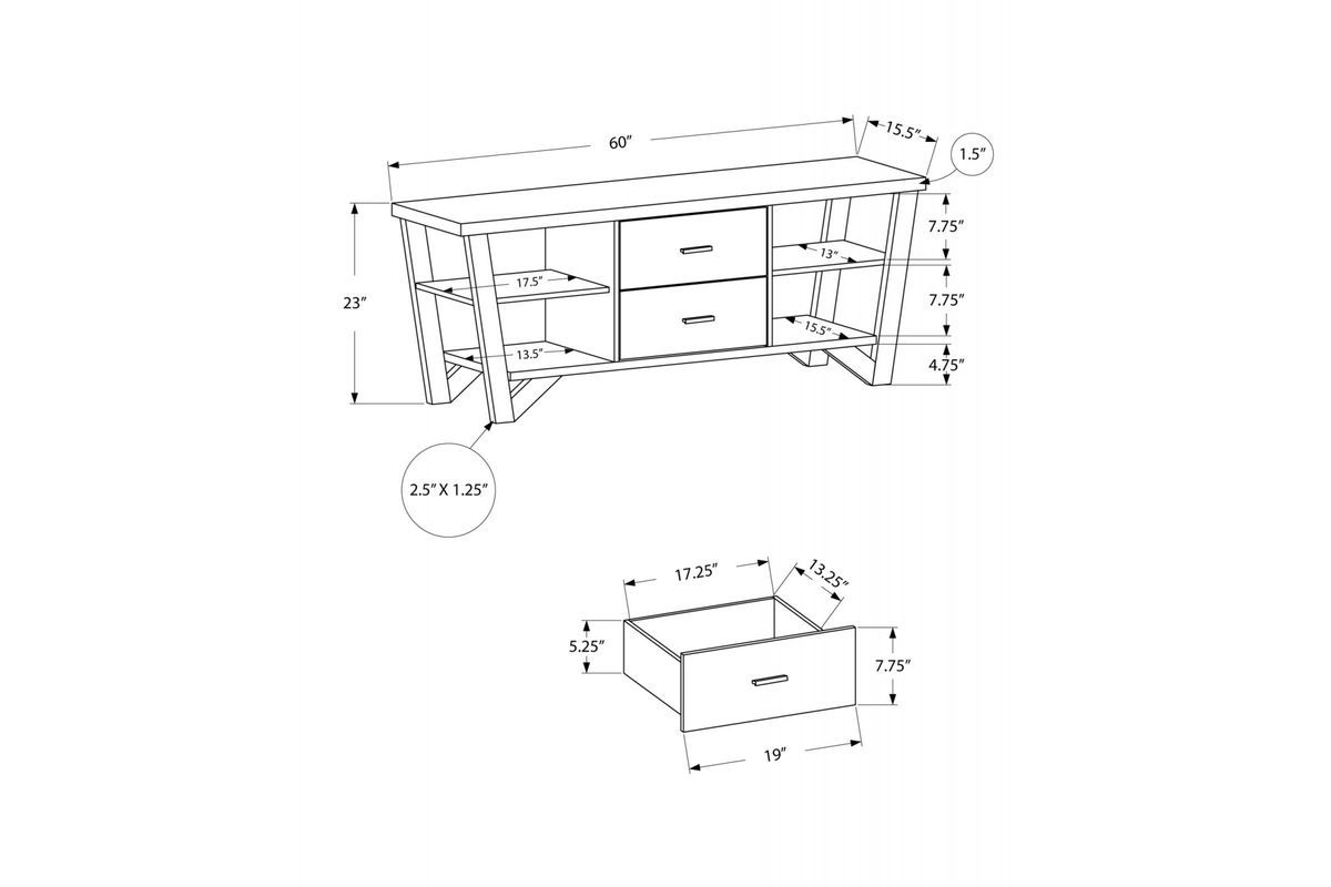 Grey &amp; Black 2-Drawer Tv Stand At Gardner-White in Durability Meets Design The Reid Industrial TV Stand Oak Black 2-Drawer Explained