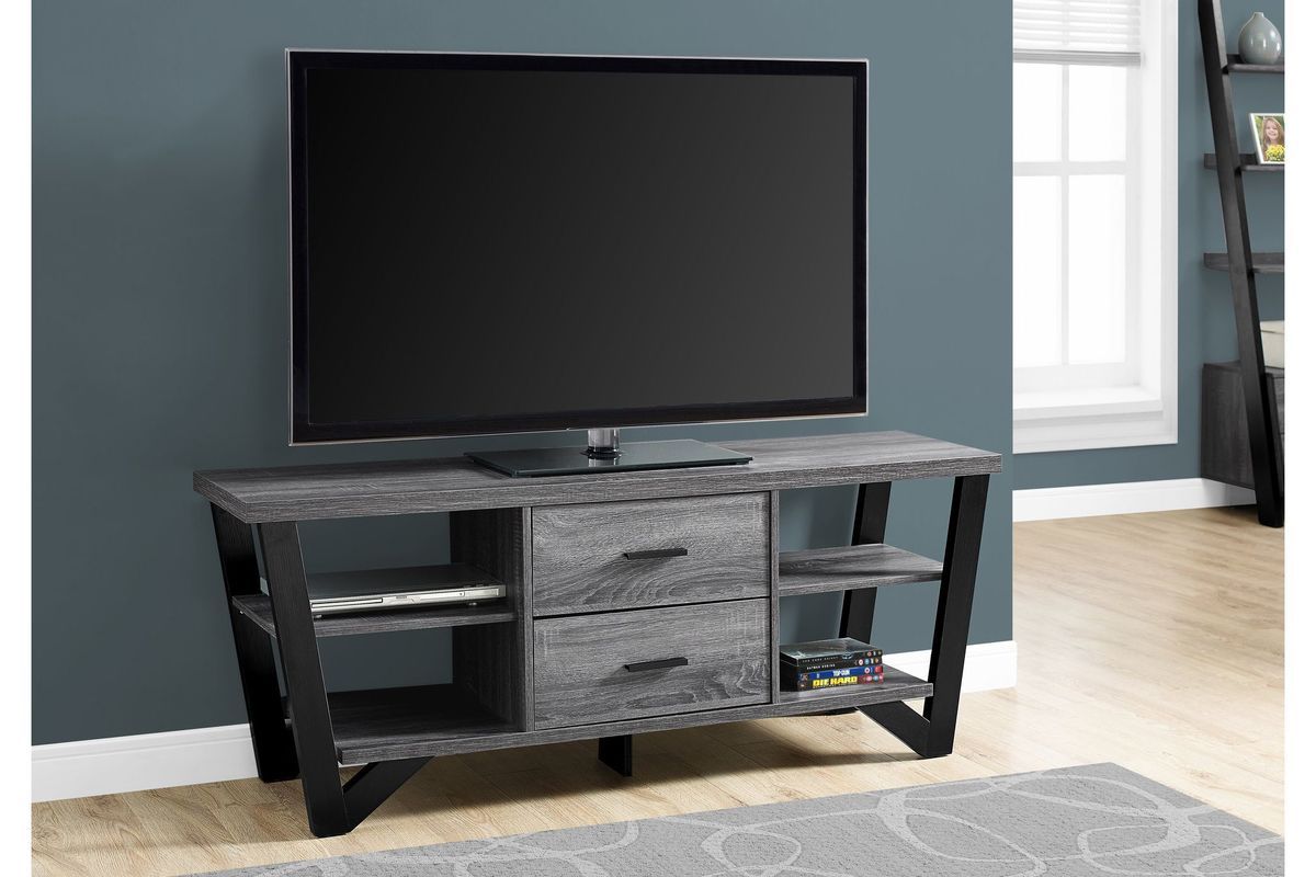 Grey &amp; Black 2-Drawer Tv Stand At Gardner-White with regard to