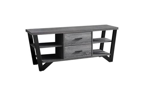Grey & Black 2-Drawer Tv Stand At Gardner-White within Durability Meets Design The Reid Industrial TV Stand Oak Black 2-Drawer Explained