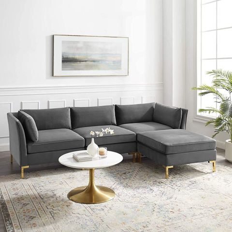 Grey Velvet Sofa Gold Legs At Brian Thomas Blog in The Modway Marchesa Sofa A Luxurious Yet Practical Choice for Modern Homes