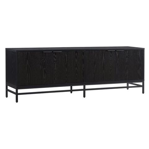 Hailey Home Campello Rectangular Tv Stand For Tv's Up To 78-In - Black ... within Campello Rectangular Tv Stand For Tv's Up To 78 In Black Grain