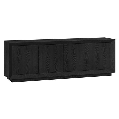Hailey Home Oswald Rectangular Tv Stand For Tv's Up To 75-In - Black ... with Holloway Rectangular Tv Stand For Tv's Up To 65 In Black Grain