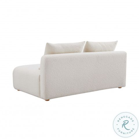 Hangover Cream Boucle Modular Loveseat From Tov | Coleman Furniture within Hangover Cream Boucle Sofa - Cream