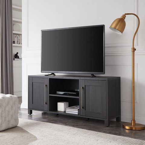 Henn&Hart Chabot Rectangular Tv Stand For Tv's Up To 65" In Charcoal ... throughout Creating visual balance with Thalia's sleek rectangular TV stand design