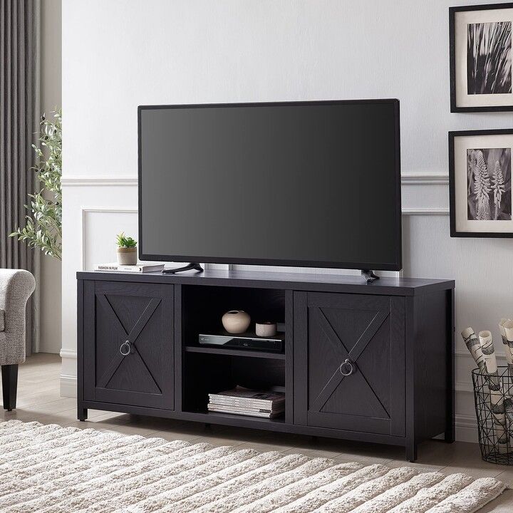 Henn&amp;Hart Rectangular Tv Stand For Tv's Up To 65&quot; In Black - Shopstyle in Holloway Rectangular Tv Stand For Tv's Up To 65 In Black Grain