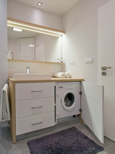 Hidden Washing Machine | Houzz for Room Of The Day: A Laundry So Cheery, Wash Day Is Wonderful