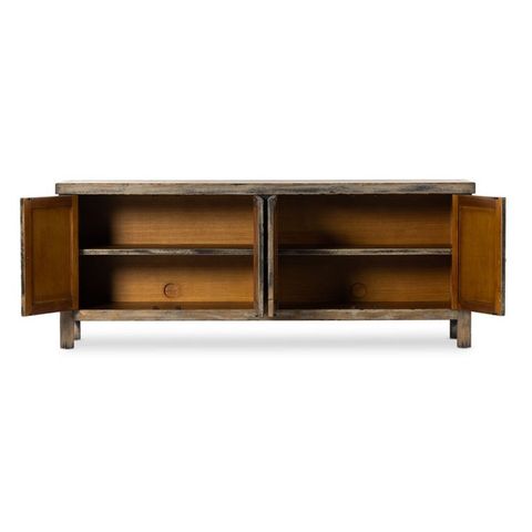 Hitchens Media Console - Worn Black | Modern Media Storage, Media ... inside Hitchens Media Console, Worn Black
