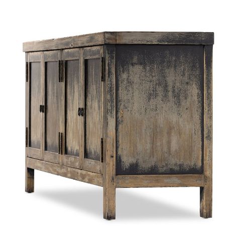 Hitchens Media Console - Worn Black with Hitchens Media Console, Worn Black