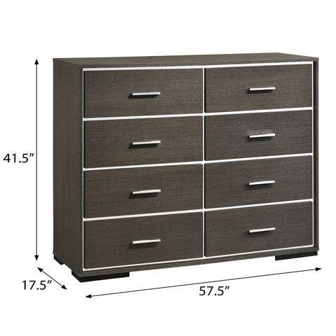 Hokku Designs Belmont Grey Oak 8-Drawer Double Dresser | Wayfair in 8 Drawer Double Dresser, Oak