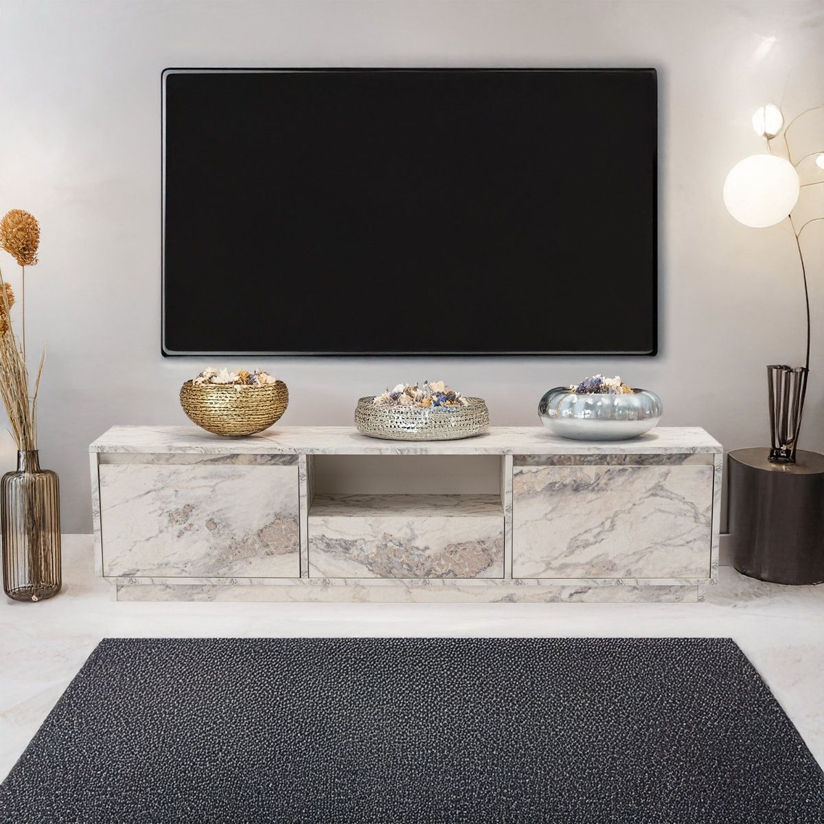 Hokku Designs Tv Stand For Tvs Up To 70'' | Wayfair within Hollis 59&quot; Travertine Tv Stand, Travertine