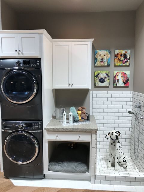 Home Decor Laundry Room With Dog Bath Dog Shower In Laundry Room Dog ... regarding Stylish Laundry Room With A Dog Wash Station And A Drying Closet