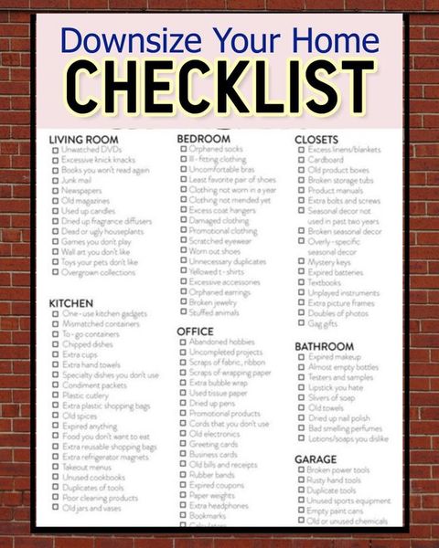 How To Declutter Your Home Room By Room Checklist, Tips And Action Plan ... inside Downsizing Help: Where To Put Your Overnight Guests