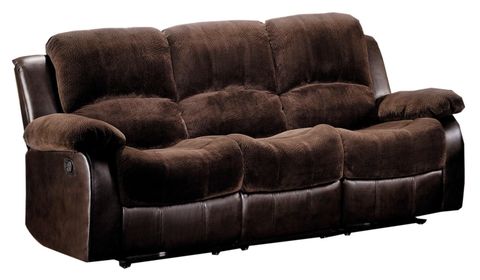 How To Find Best Reclining Sofa Brands: Reclining Microfiber Sofa intended for Comfortable Reclining Sofa With Cushioned Microfiber Seat And Soft Arms, Brown