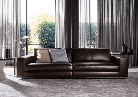 How To Style A Brown Leather Sofa: A Design Guide - Minotti London within How to Style Your Classic Brown Leather Sofa for a Cozy and Sophisticated Space