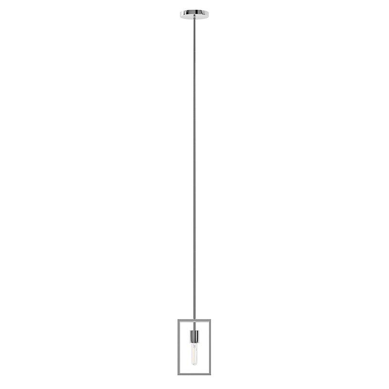 Hudson &amp; Canal Cuadro 6 In. Framed Pendant - Polished Nickel | P.c. Richard &amp; Son inside Cuadro 6 Wide Open-Framed Pendant In Brass/No Shade
