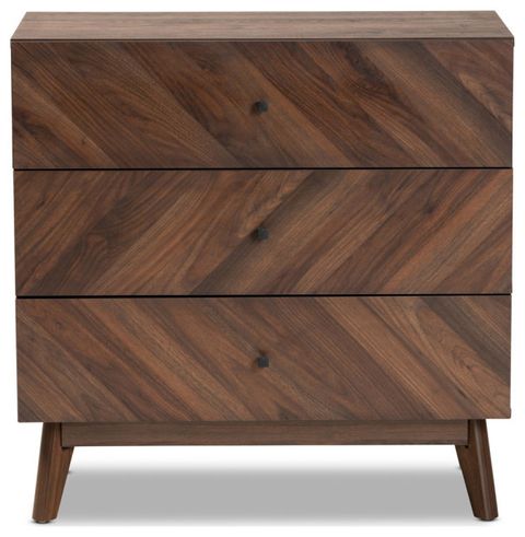 Hugo Mid-Century 3-Drawer Chest, Walnut Brown - Midcentury - Accent ... with regard to Understanding the Craftsmanship Behind Hugo's Walnut Brown Chest