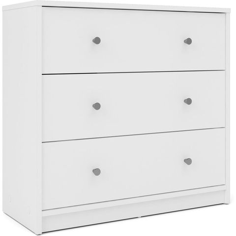 Hzjp Portland 3 Drawer Chest, White - Walmart.com in The Versatility of Cresco 3 Drawer Dresser in Contemporary Bedrooms
