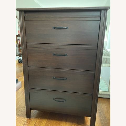 Ikea Brusali Dresser, 4 Drawers, Dark Brown - Aptdeco throughout Anemone Dresser, Dark Brown