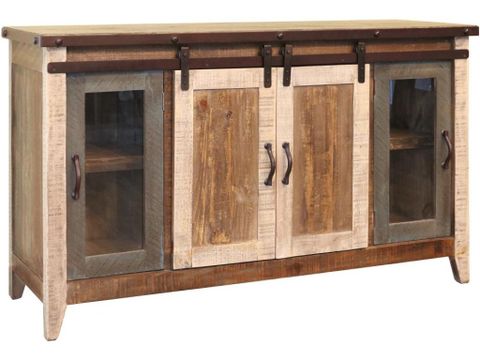 International Furniture Direct 2 Glass Doors 2 Sliding Doors 60" Tv ... with A Closer Look at the Craftsmanship of the Concord 60" TV Stand in Distressed Java