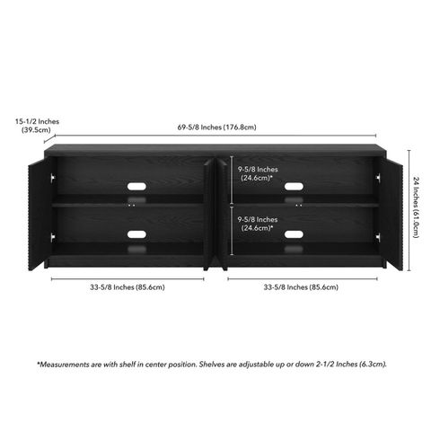 Ivy Bronx Renad Rectangular Tv Stand For Tv's Up To 78" In & Reviews ... with regard to Understanding the Campello Rectangular Tv Stand For Tv'S Up To 78 In Black Grain