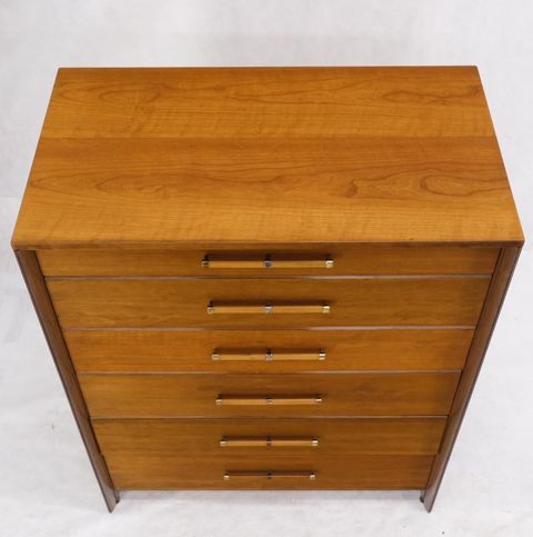 John Stuart Honey Amber Maple High Chest 6 Drawers Dresser Cabinet ... throughout Care Tips for Maintaining Your Cortina Honey Walnut 6-Drawer Chest